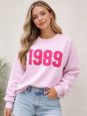 Pink 1989 Graphic Sweatshirt